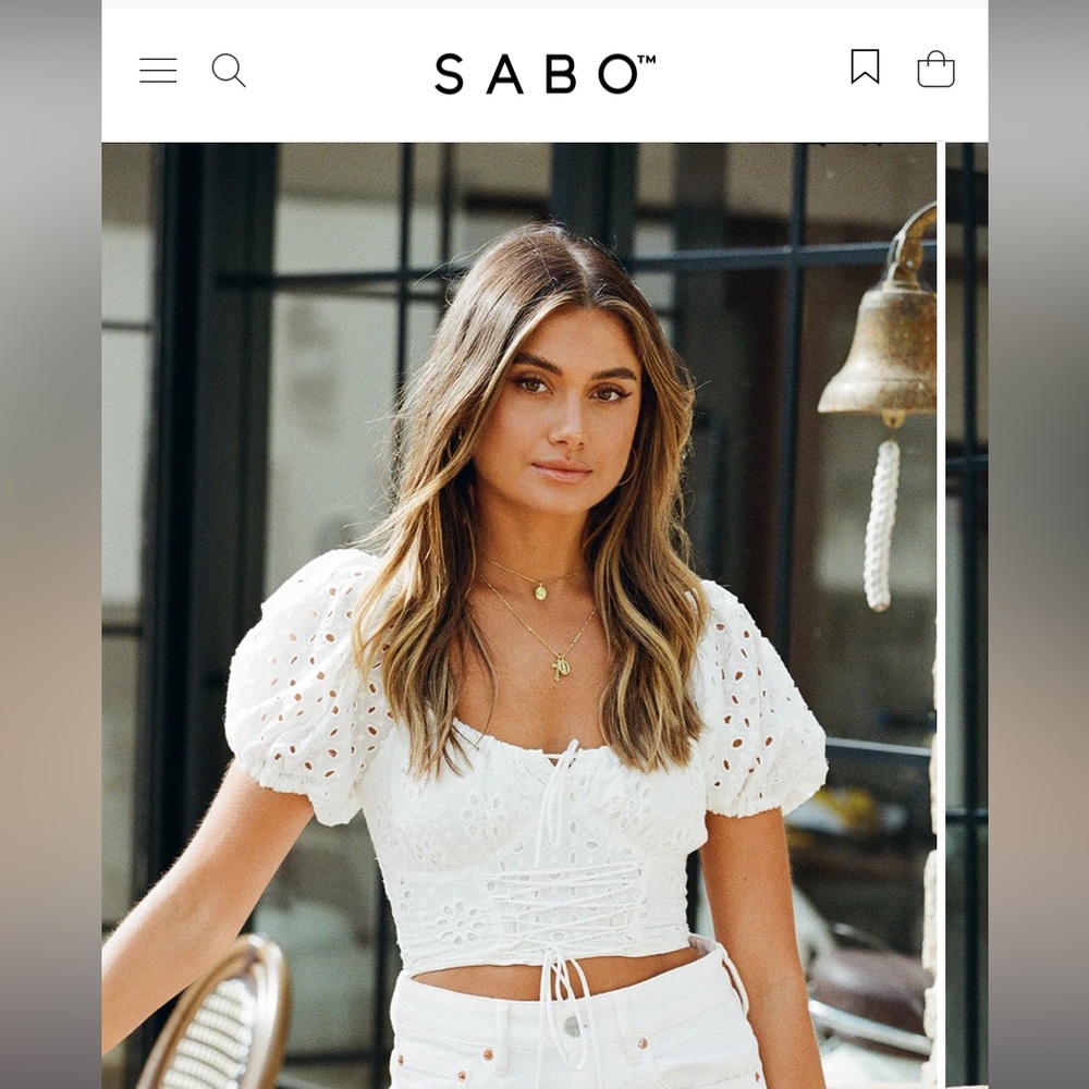 ISO Sabo Skirt Lucienne eyelet top